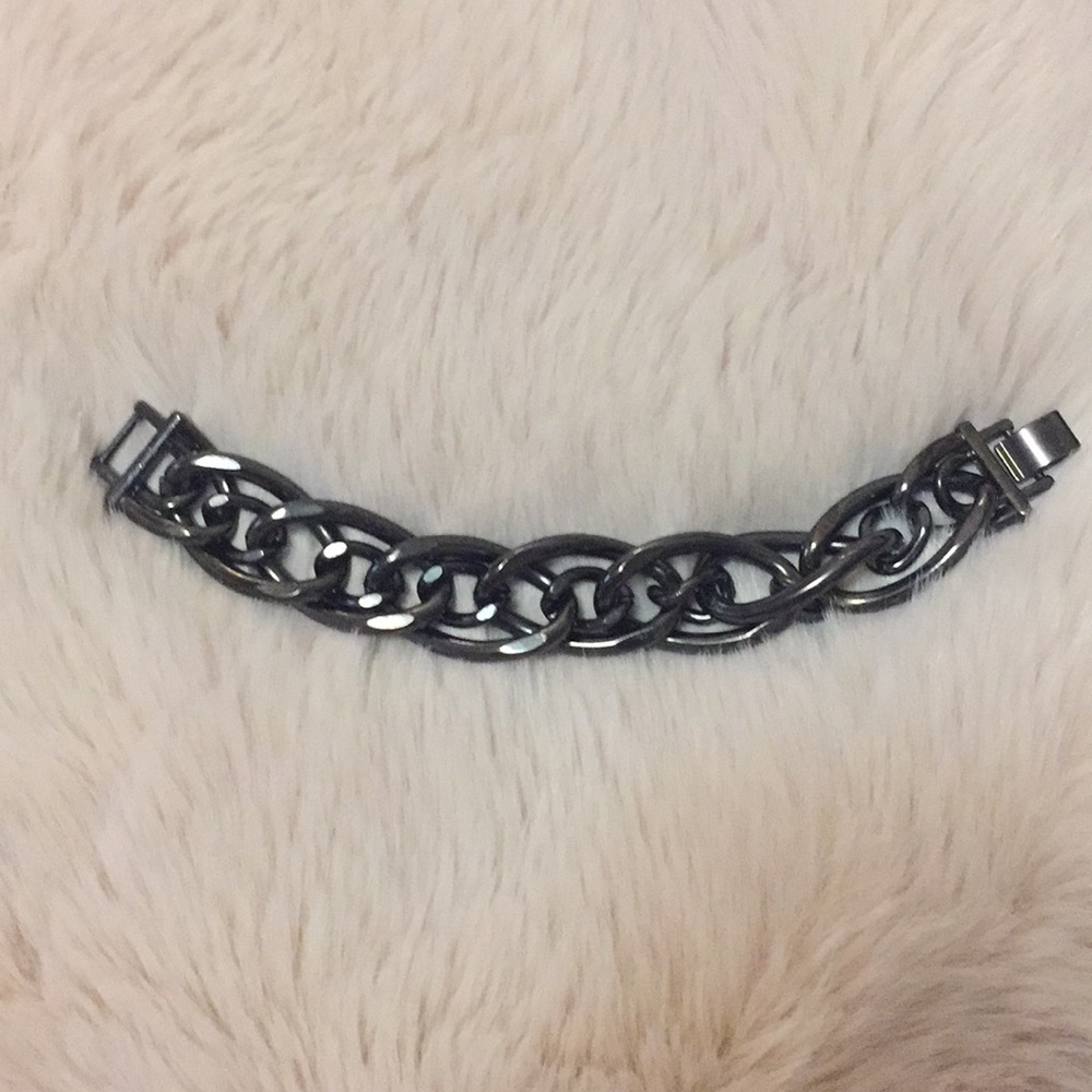 Forever 21 Gunmetal Chain Bracelet